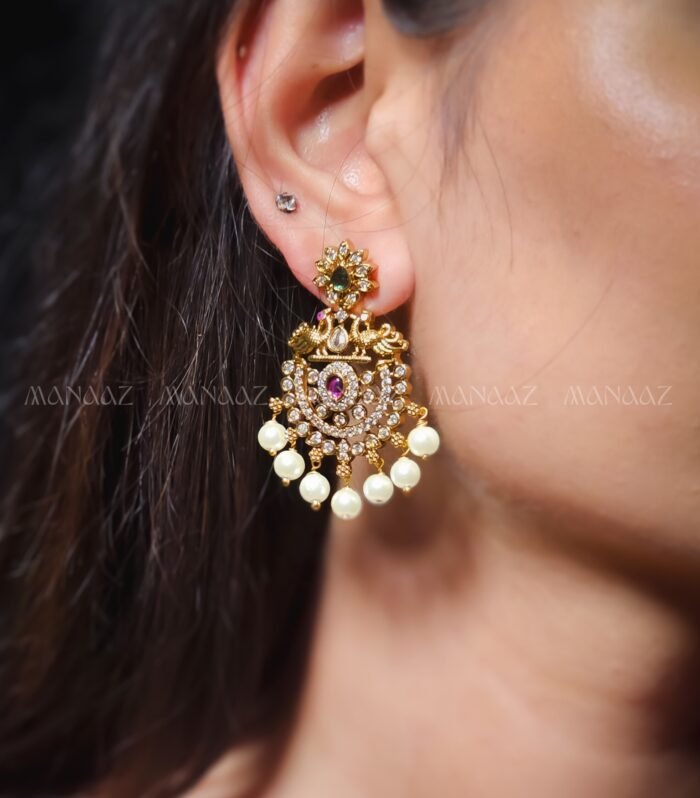 Chanda-Mala Antique Drop Earrings