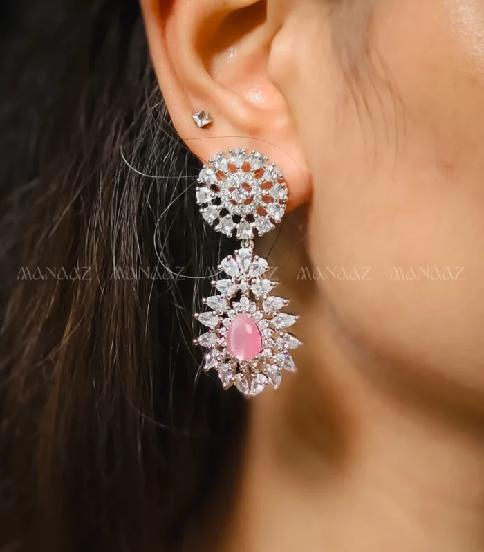 Blushing Petal Drop Earrings