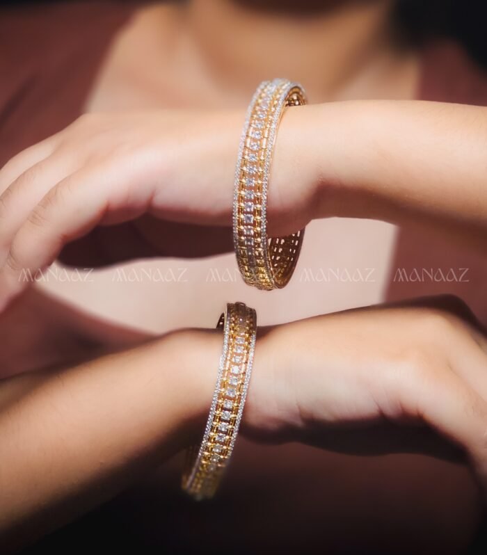 Regal Glow Stone-Studded Bangles