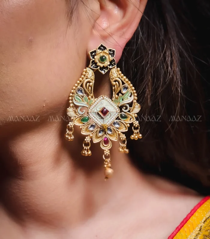 Rajasthani Hasli Minakari Drops