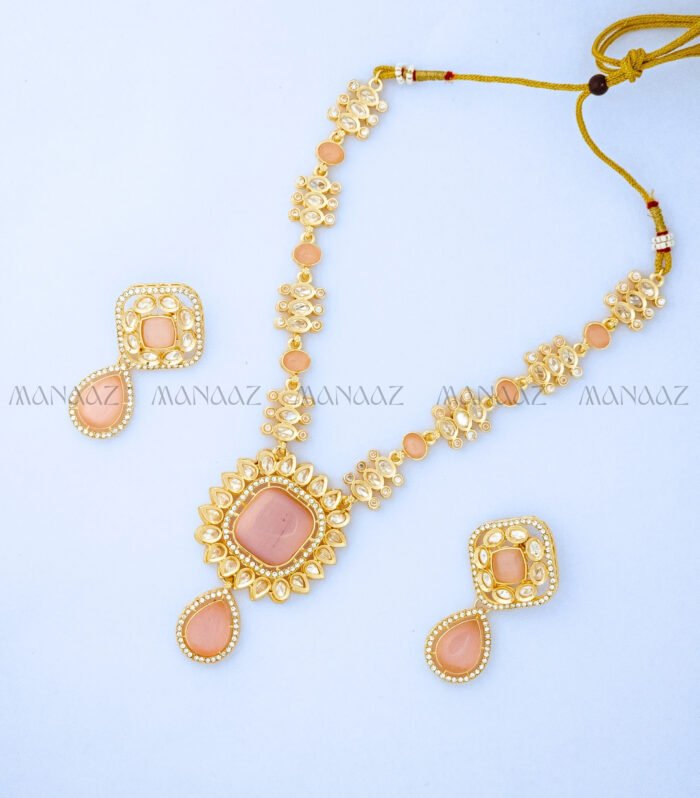 Anvika Rose Glow Heritage Necklace Set