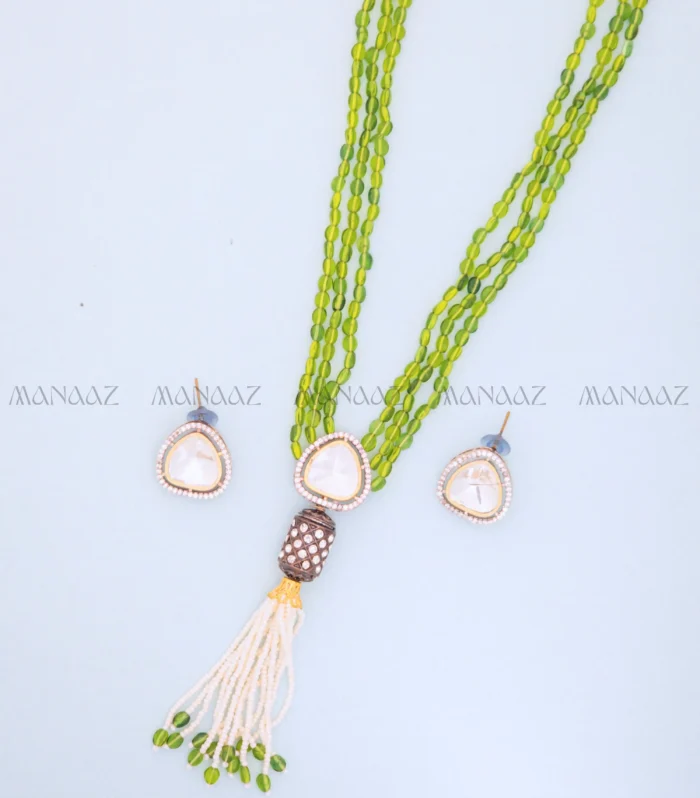 Crystal Long Polki Set