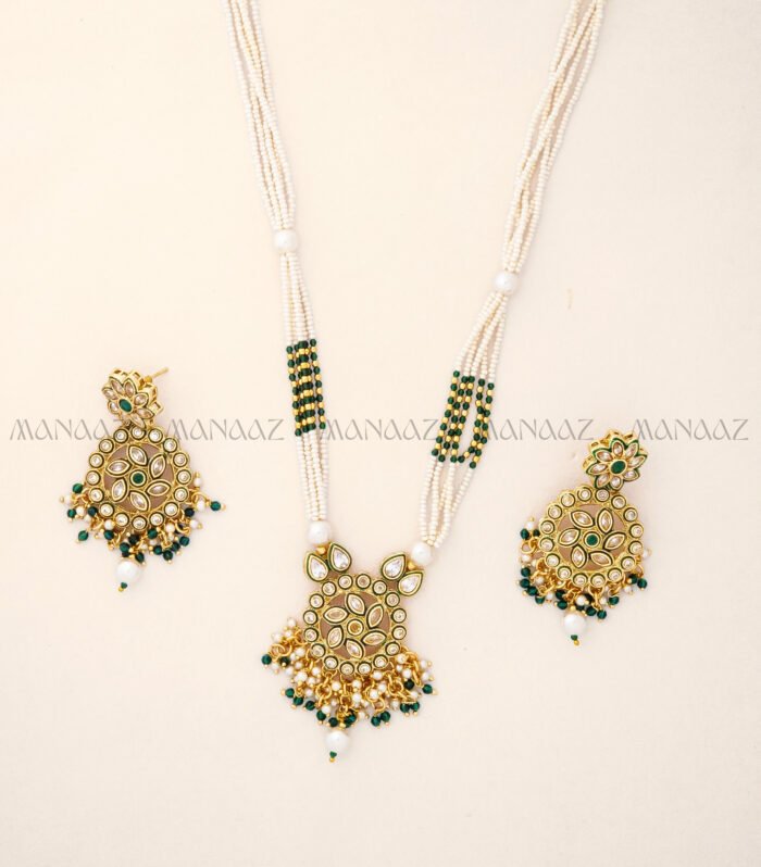 Royal Meenakshi Kundan Pearl Haar Set
