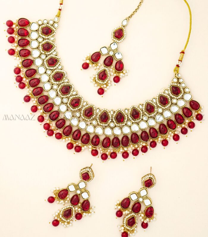 Ruby Raas Kundan Choker Set