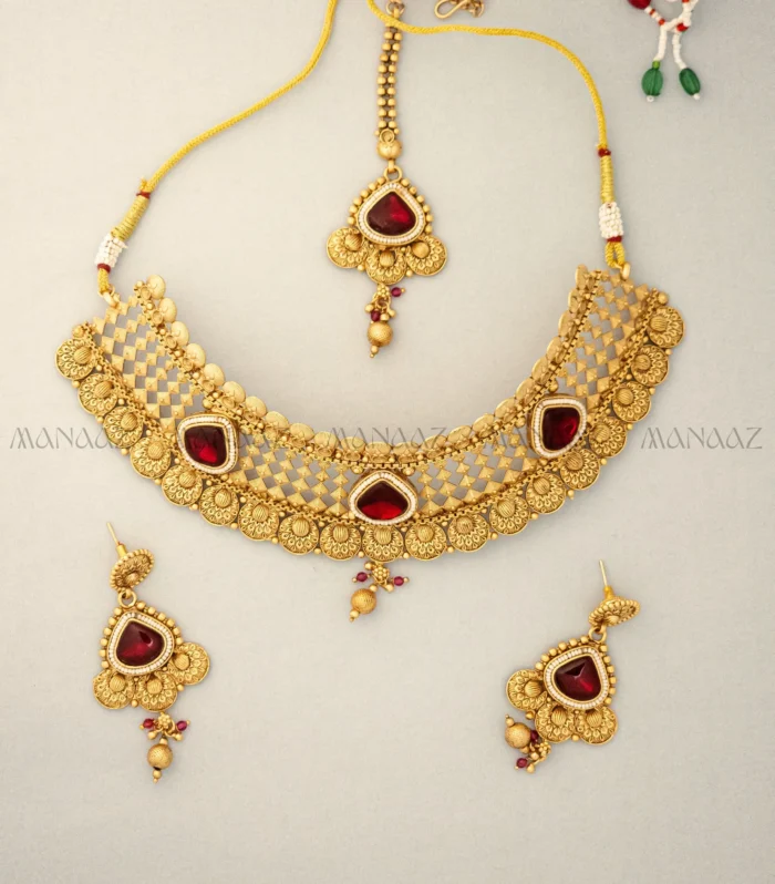 Rakta Jaali Choker Set