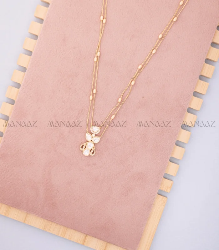 Double Strands Mozonite Pendent