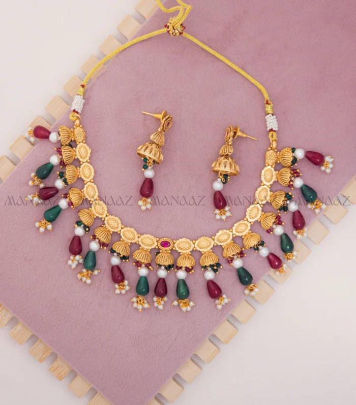 Navratna Ghungroo Collar Set