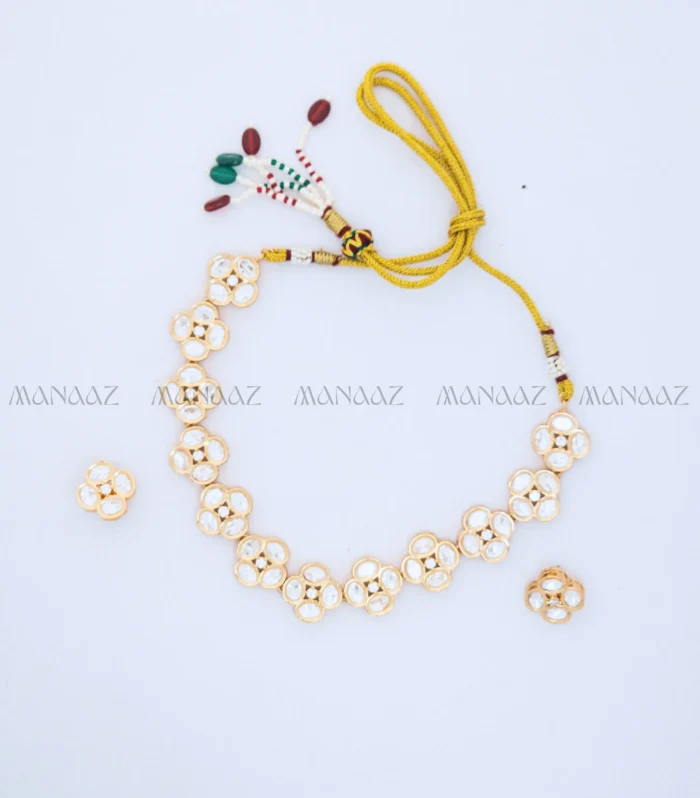 Quadra Mozonite Necklace Set