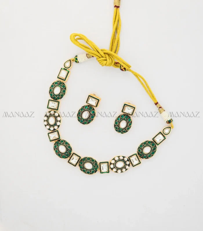Viridian Kundan Choker Set