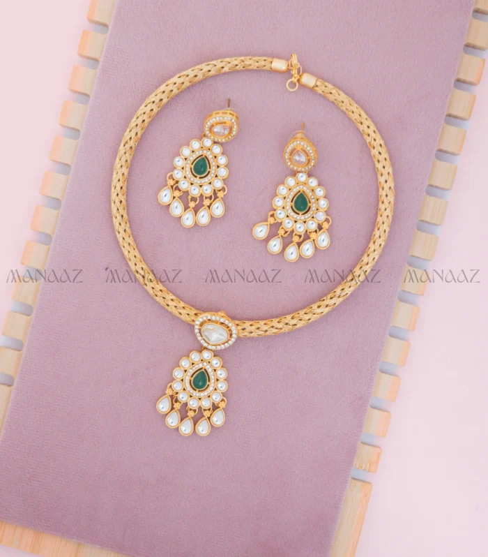 Green Gem Hasli Necklace Set