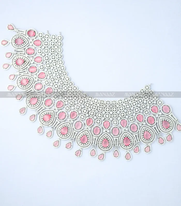 Royal Blush Pink Stone Choker Set