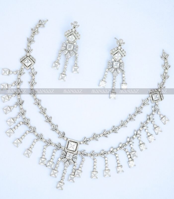 Crystal Noor Cascade Necklace Set