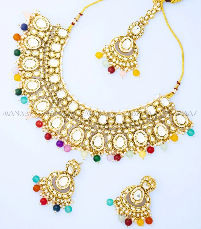Navya Navratna Royale Kundan Necklace Set