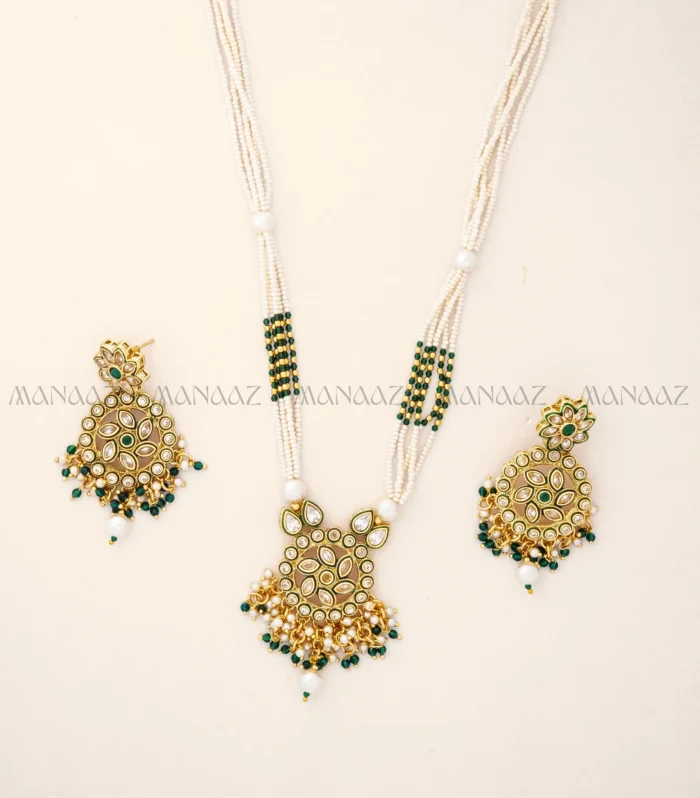 Royal Meenakshi Kundan Pearl Haar Set