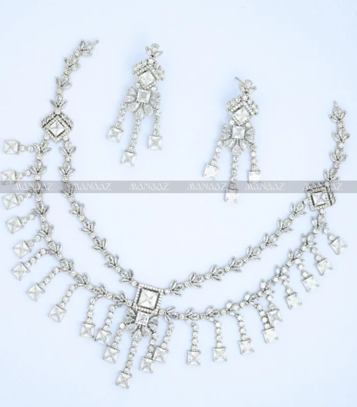 Crystal Noor Cascade Necklace Set