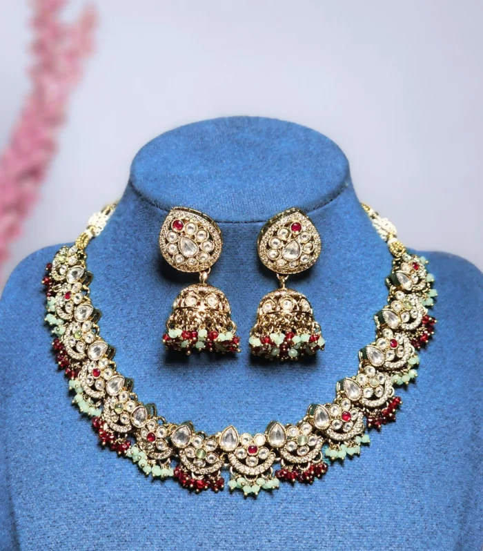 Meher Riwaayat Necklace Set kundan jewellery kundan necklace set kundan earrings